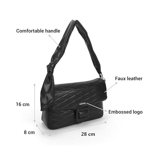 Image of Mochi Women Casual PU Soft Body Magnet closure Quilted Shoulder Bag