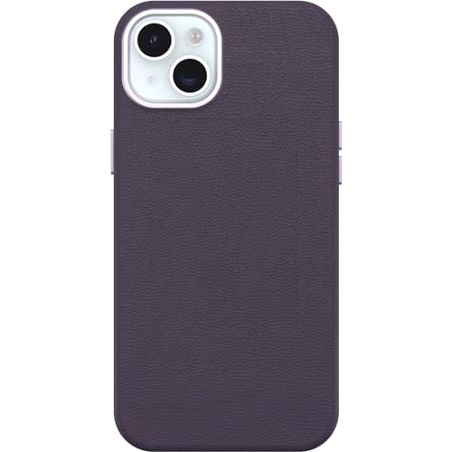 Image of OtterBox iPhone 15 Plus Symmetry Series Cactus Leather for MagSafe - Plum Luxe (Purple), Snaps to MagSafe, Ultra-Sleek, Raised Edges Protect Camera & Screen
