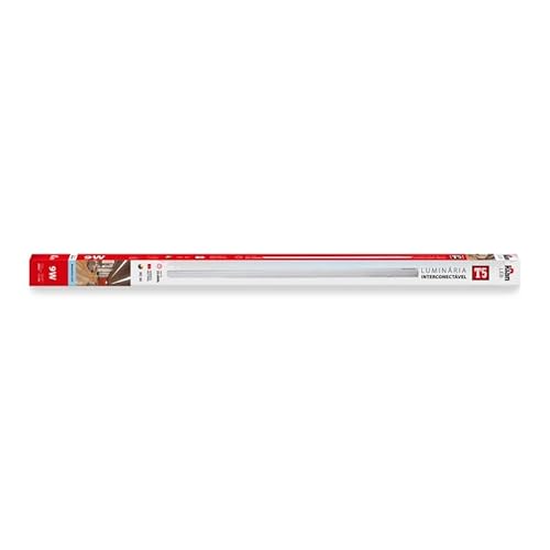 Luminária Led T5 C/Interruptor 9W 6.000K Branca Fria Bivolt Kian