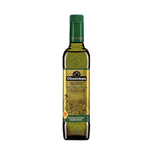 Oleoestepa Hojiblanca - Aceite de Oliva Virgen Extra 0,50L – DOP Estepa – Extracción en Frío – Monovarietal Hojiblanca – Frutado verde con aromas a hierba, manzana y alcachofa.