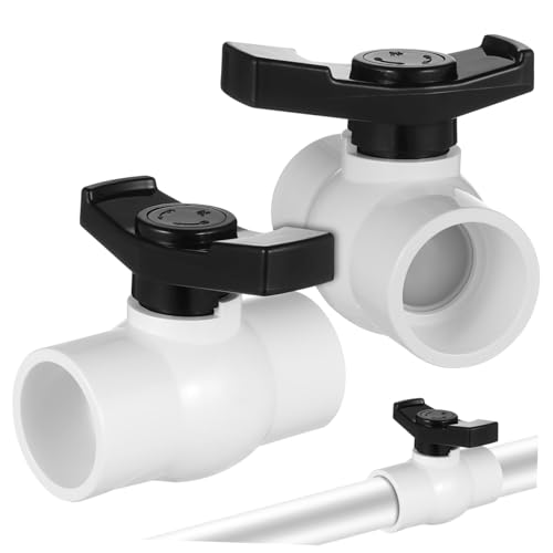 Llaves de paso de PVC negras tipo bola para instalaciones y riego exterior 2