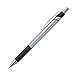 Office Depot Advanced Ink Retractable Ballpoint Pens, Needle Point, 0.7 mm, Silver Barrel, Black Ink, Pack Of 4