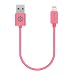 iPhone 7 Charger, 1 Ft Short Lightning Cable, F-color Sturdy Apple MFI Certified Cable Cord For iPhone 7 6S 6 Plus 5S 5C 5, iPhone SE, iPad 4 Air 2 3 iPad Mini 2 3 4 iPad Pro, iPod Touch 5 Pink
