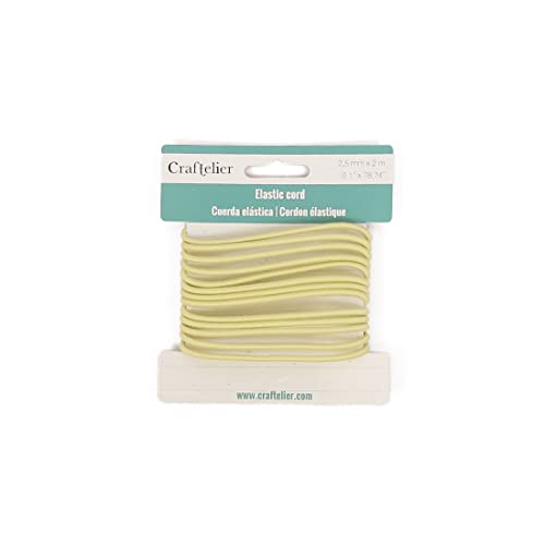 Craftelier Cordon Élastique 2.5mm 2m Jaune