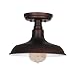 Design House 519884 Kimball 1 Light Semi Flush Mount Ceiling Light, Bronze