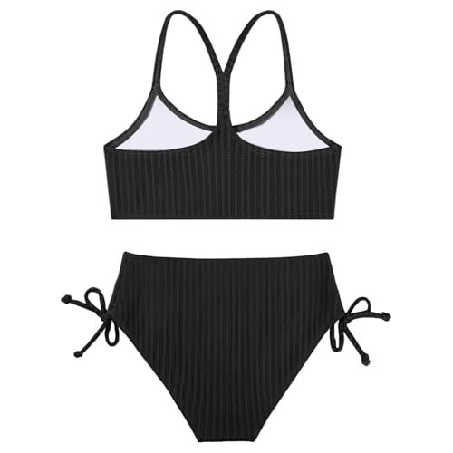 Weixinbuy Girls Swimsuits Summer Bathing Suit for Teens Girls 2 Piece Bikini Set Solid Beach Swimsuit Swimwear for Girls2