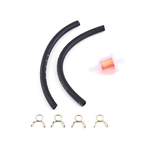 BOROCO Kit Filtre à Essence Moto, Filtre Inline Universel 6mm avec Tuyaux et Colliers de Serrage, Compatible avec 49cc-160cc Dirt Bike ATV Quad