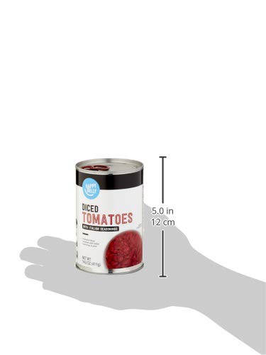 Amazon Brand - Happy Belly Diced Tomatoes, With Italian Seasonings, 14.5 Ounce #TOP4