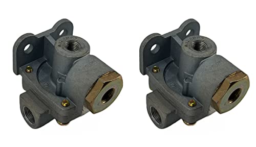Image of TORQUE 2 Pack QR-1C Quick Release Valve for Heavy Duty Air Brake Systems, Replaces Bendix 289714 289714N, Haldex 289714X KN32041, Velvac 034012 34012, Mack 25175160