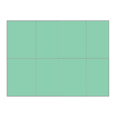 Four-of-a-Kind Key Lime Blank Utility Postcards (250 sheets/1,000 postcards)