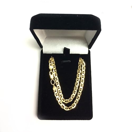 Jewelry Affairs 14K Yellow Gold Filled Solid Mariner Chain Necklace3