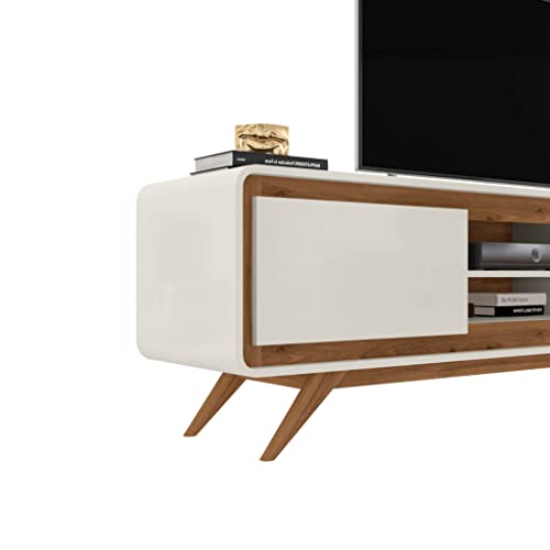 Rack Para Tv Channel Nature Off White Fabri Moveis