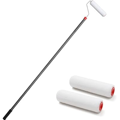 FLY HAWK Paint Roller,4 FT Paint Roller Extension Pole Paint Roller kit with House Paint Roller Brush Stainless Steel Pole, New Splicing Rod, Mural Brush for Walls and Ceiling