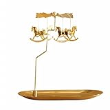 【Rotation automatique】Ce bougeoir rotatif tourne automatiquement lorsqu'il est chauffé. Il tourne également au moindre souffle de vent. Son allure luxueuse et raffinée en fait la décoration de table idéale pour toutes vos réceptions.