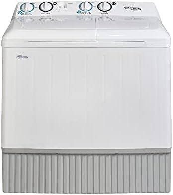 Super General 12 kg Twin-tub Semi-Automatic Washing Machine, White, efficient Top-Load Washer with Low noise gear box, Spin-Dry, SGW-1212, 89 x 54 x 97 cm, 1 Year Warranty
