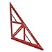 Woodworking Triangle Ruler Multifunctional Aluminum Alloy Large Right Angle Triangle Gauge Measuring Tool for Woodworking Decoration Design Industrial Drawing Red