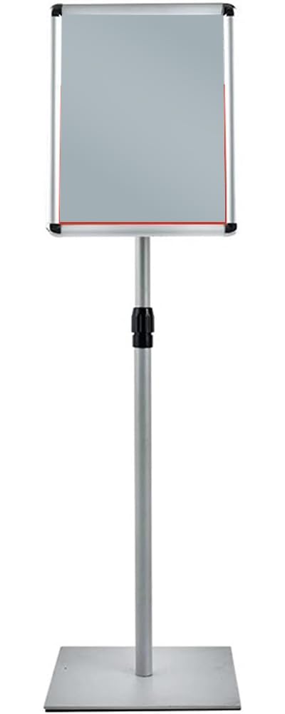 Panneau d'affichage sur pied inox 24x32 cm de signalisation au sol