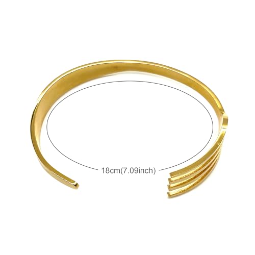 KHBKFW Pulseira de garfo dourado para mulheres de aço inoxidável pequena sereia garfo escova de cabe