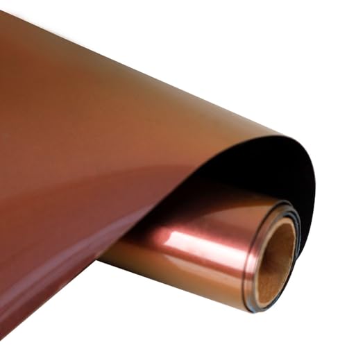 Image of FUNKAKA Chameleon HTV Vinyl Roll Heat Transfer Vinyl, 12 inch X 9ft | Iron on Vinyl for T-Shirt Chocolate to Orange Change Color PU Stretchy HTV Vinyl for All Cutter Machine Easy to Cut & Weed