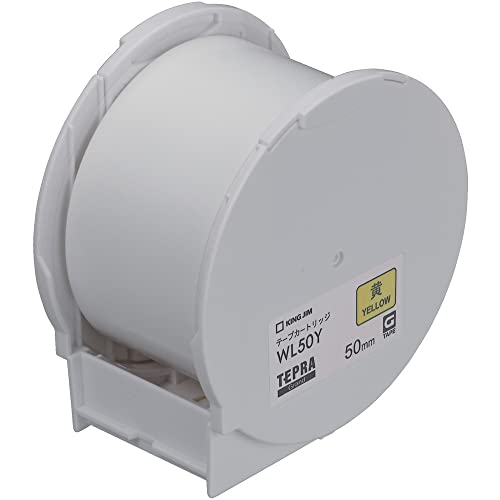 King Jim Tepra Grand WL50Y Tape Cartridge, 2.0 inches (50 mm), Yellow