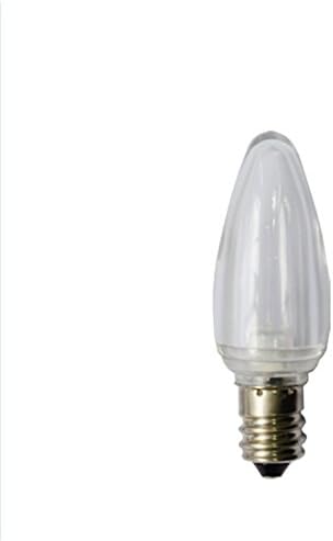 5 Warm White C7 Smooth LED Bulb Transparent Lens - Retro Christmas Light