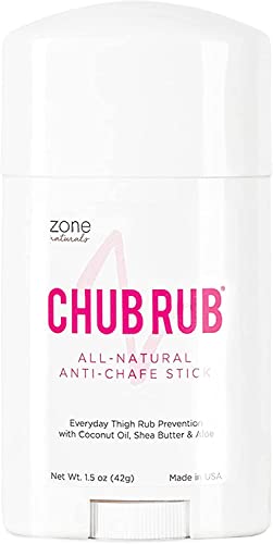 Zone Naturals Chub Rub Stick - 100% Natural Anti Chafing Stick - Thigh...