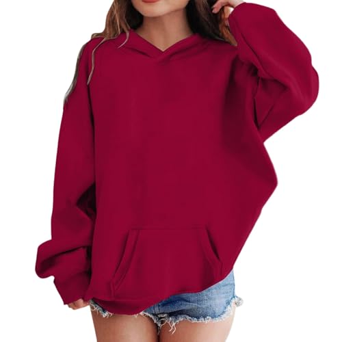 Girl's Oversized Hoodies 2025 Fall Winter Preppy Back to School Clothes Kids Casual Pullover Sweatshirts Athletic Tops 5-15Y