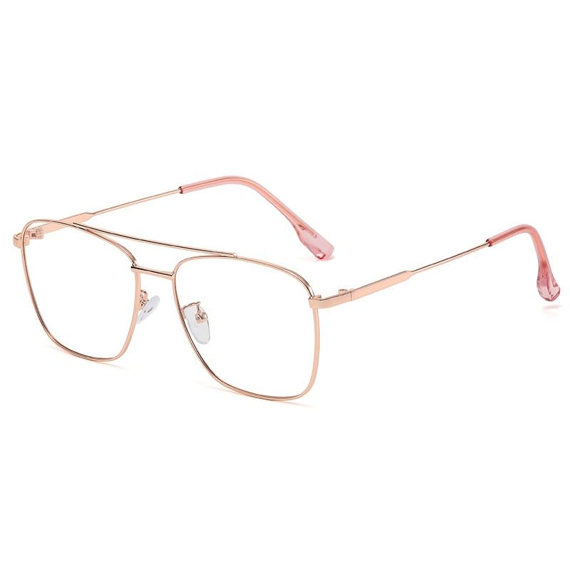 Lunettes de Lecture Anti-Fatigue oculaire, Anti-lumière Bleue, Tendance, en métal, Anti-éblouissement, Miroir Plat(C2,1.50)