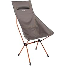 Vango Micro Steel Tall Camping Chair, Lighweight, Strong Foldable to Compact Size, High Back Design Garden Chair Perfect for Festivals, Fishing, Campers, Walkers Excalibur