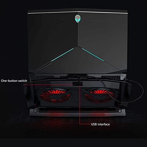 Viinice Notebook Refrigerador All-Aluminum Notebook Radiador Dual-Core Turbo Ventiladores de Ar Fort