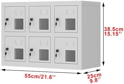 20-Slot Cell Phone Storage Locker Cabinet with Locking Doors & Keys for Office, Classroom, Gym - Secure Mobile Device Organizer for Work & Study Spaces