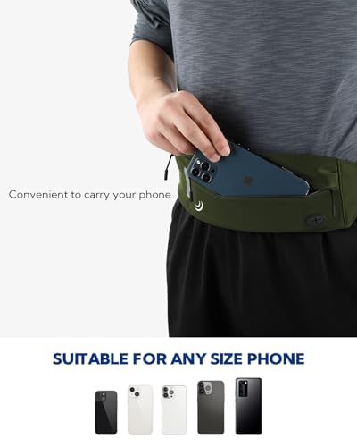 Image of WATERFLY Running Belt Fanny Pack: Runner Marathon Jogging Waist Pack Sport Workout Exercise Fitness Phone Holder Belt for Men Women Jogger Slim Waistband