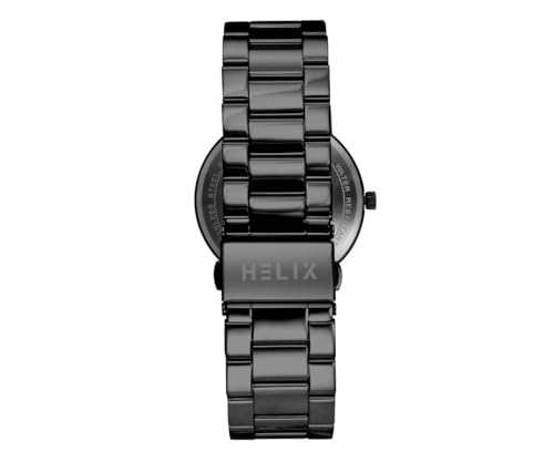 Image of Helix by Timex Analog Watch for Man with Green Round Dial & Black Stainless Steel Bracelet Band Water Resistant Men's Wrist Watches - TW053HG05