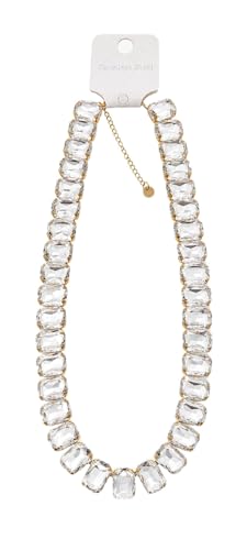 Collier en acier inoxydable hypoallergénique et ajustable avec cristaux