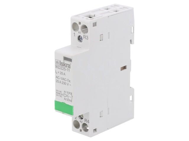 Contacteur ISKRA 30.046.865 2 pôles d'installation 25A 24VAC 24VDC NC + NO