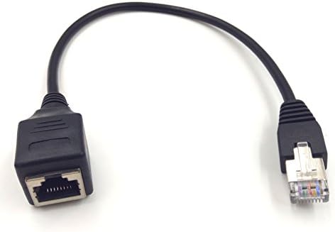 RJ45 Extension Cable Haokiang Ethernet Extension Cable Network Cat6 Extension Patch Cable RJ45 Male to Female Connector Network Extension Cable (1ft)