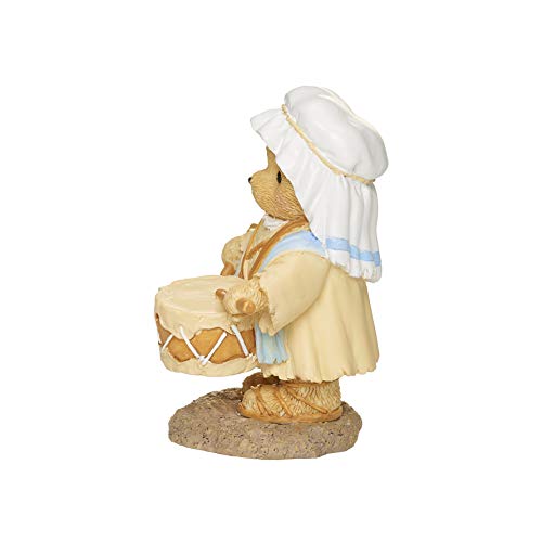 Roman Cherished Teddies, Little Drummer Boy Figure, Cherished Teddies Nativity Collection, 3.75" H, Resin And Wollastonite, Durable, Collectible, #TOP2