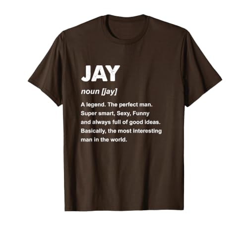 Jay Name T-Shirt, Men, Brown, XX-Large