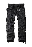 VATOONY Men's Outdoor Casual Cargo Pants,Lightweight Work Ripstop Hiking Tactical Pants with Multi Pocket E camo 38