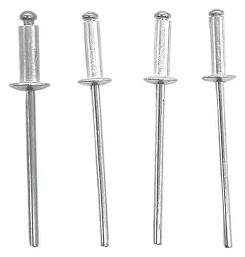 Rvets 50/20pcs Rivets Aluminium M2.4 M2.8 M3.2 M3.6 Head Blind Steel Shank Mandrel Exhaust(14mm,M3.2(20pcs) 01)