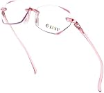 LUFF Rimless Verres de lecture pour les femmes Blue Light Blocking,Léger Léger Lecteurs d'ordinateur sans cadre Anti Eyestrain