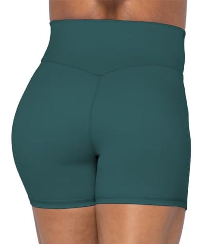 Image of Sunzel Crossover Biker Shorts for Women, No Front Seam V High Waist Yoga Workout Gym Shorts with Tummy Control | 4 Or 6-Inch Inseam, High Waisted, Tummy Control, Crossover Waist, Buttery Soft, No Front Seam, Squat Proof, Compression