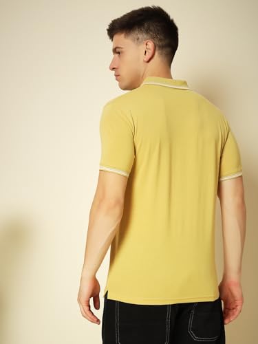 Image of UNIBERRY Men's Cotton Half Sleeves Solid Polo Neck T-shirt-MT4-BG 4XL