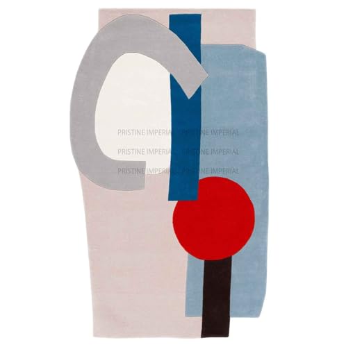 Image of Hand Tufted Irregular Unshaped Designer Woolen Carpets for Living Room Bedroom and Hall Size 4x6 Feet (120x180 cm) Color B1 Multi
