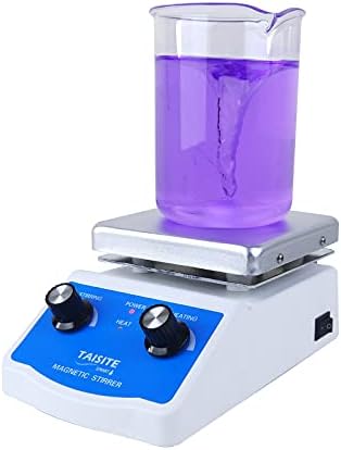 SH-2 Magnetic Hot Plate Stirrer with 1 Inch Stir Bar Maximum Capacity 1000ml Max 380°C/716°F 2000RPM Stirrer with Dual Control