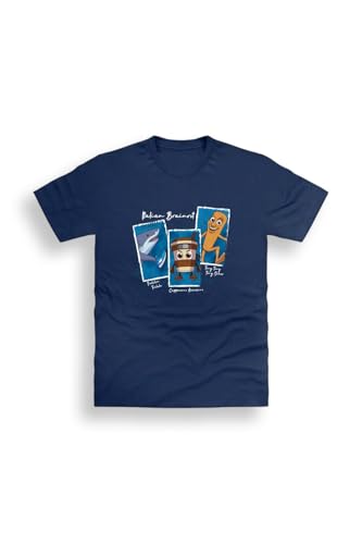 Image of Italian Brainrot Kids Navy T-Shirt, 100% Cotton, Short Sleeve Crew Neck, Officially Licensed Character Top, Unisex Ages 9/10–16/17, Durable Print, Machine Washable, Relaxed Fit