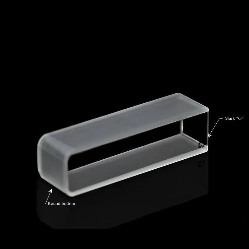 Laboratory Boxed Glass colorimetric Dish, Glass Cup Liquid Sample Cell Optical Path 10mm Absorption Cell 3.5ml for Spectrophotometer sintering Technology 4