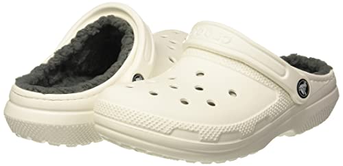 Sandália Classic Lined, Crocs, Adulto Unissex, White/Grey, 37
