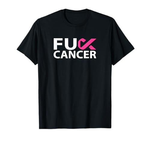 Fuck Cancer Pink F U FU Ribbon Cancer Awareness Simbolo Maglietta