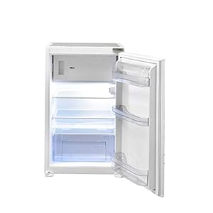 Respekta Einbaukühlschrank mit Gefrierfach 88 cm / 121 L Nutzinhalt/Wechselbarer Türanschlag/Automatische Abschaltung des Kühlteils/Kühl-Gefrierkombination KS88.4 / Max. 38 dB/in weiß